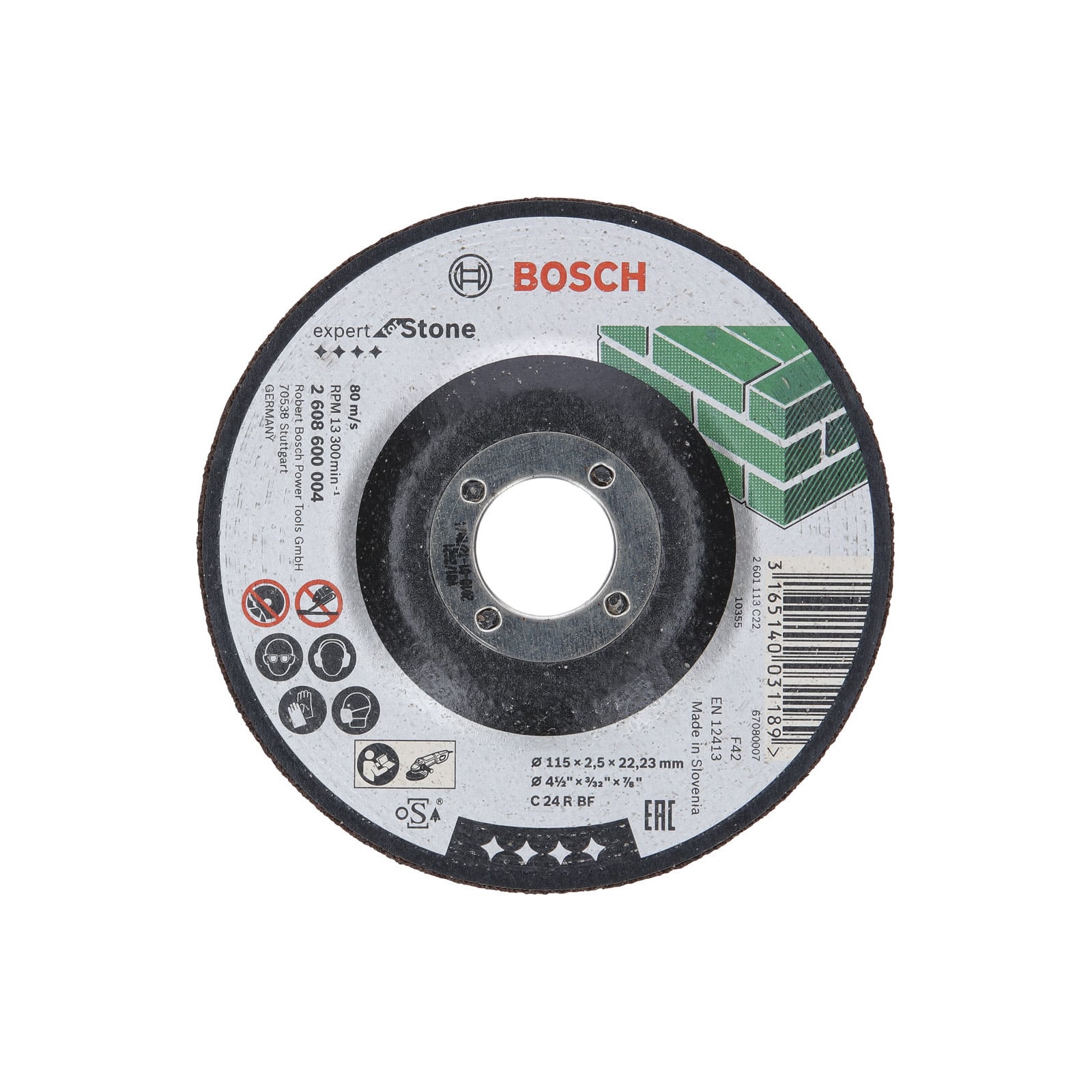 Bosch Trennscheibe gekröpft Expert for Stone C 24 R BF 115 mm 22,23 mm 2,5 mm - 2608600004