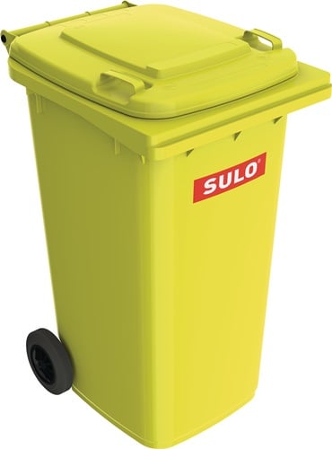 SULO Müllgroßbehälter 240l HDPE gelb fahrbar,n.EN 840 - 1093378