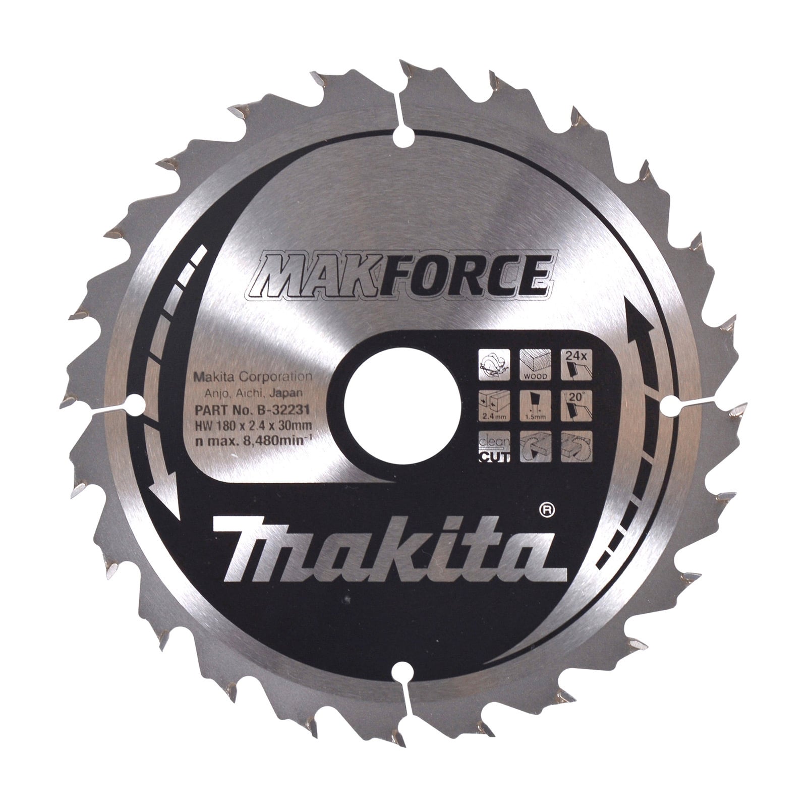 Makita MAKFORCE Sägeblatt 180x30x24Z - B-32231