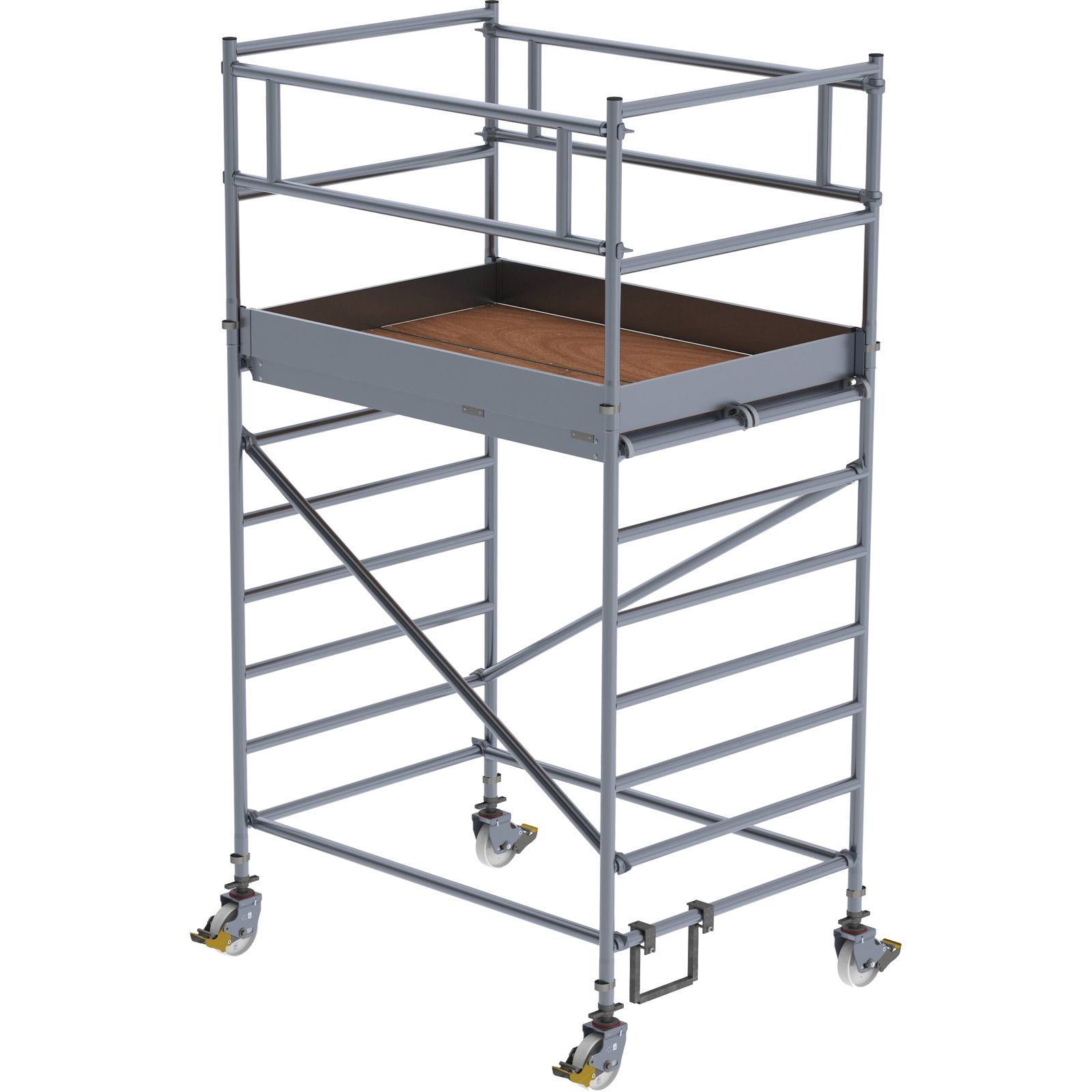 Günzburger Steigtechnik Rollgerüst 1,35 x 1,8 m mit Doppel-Plattform Plattformhöhe 2,35 m - 173235