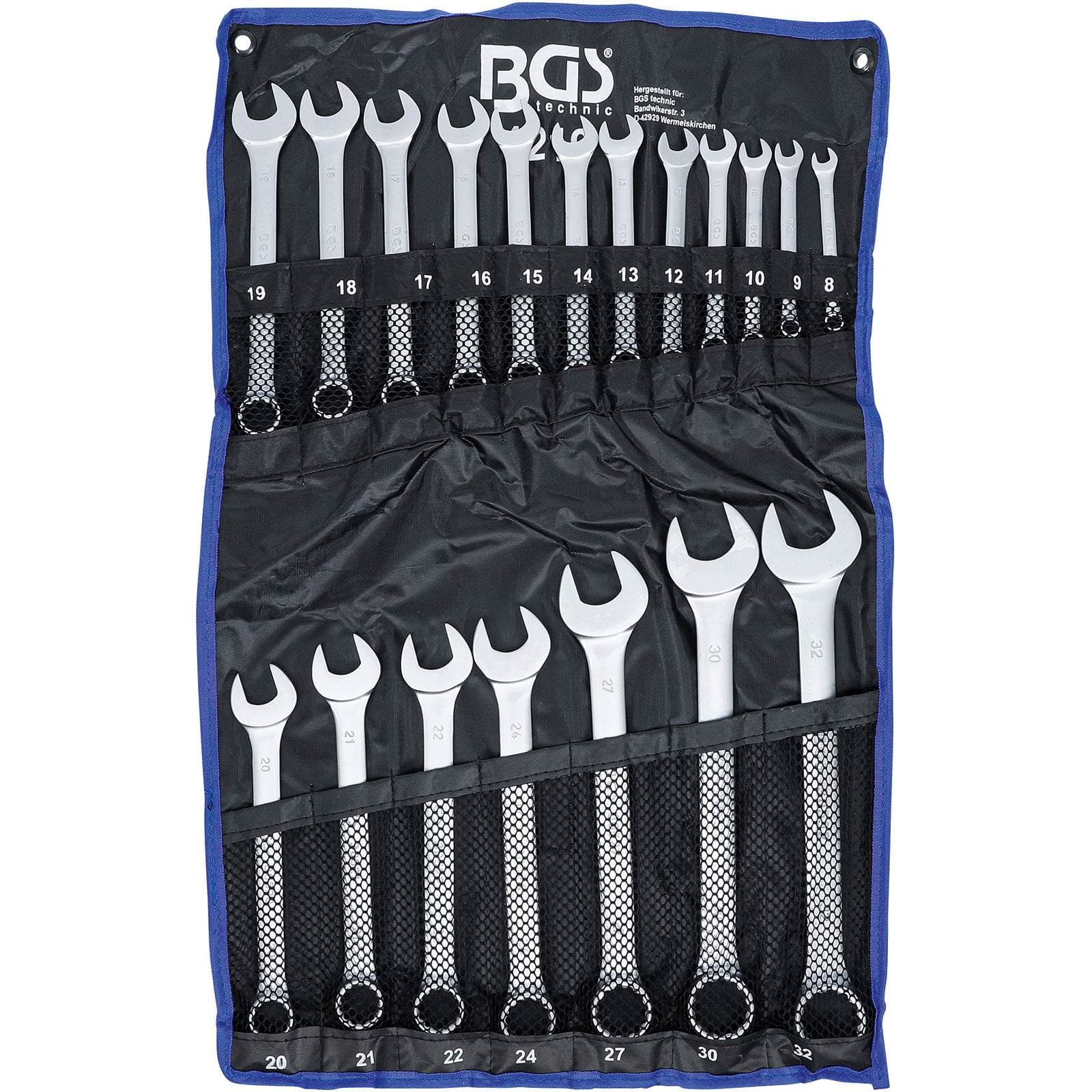 BGS Maul-Ringschlüssel-Satz SW 8 - 32 mm 19tlg. - 1219