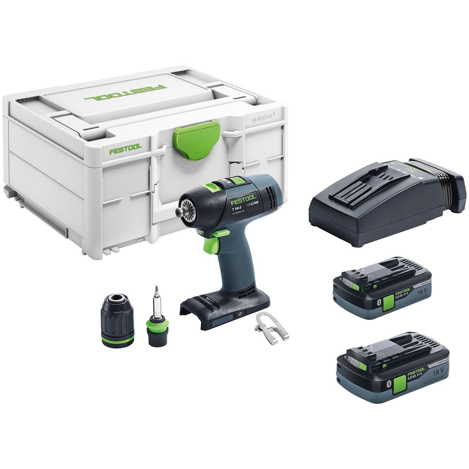 Festool Akku-Bohrschrauber T 18+3 HPC 4,0 I-Plus - 576446 Festool Akku-Bohrschrauber T 18+3 HPC 4,0 I-Plus - 576446