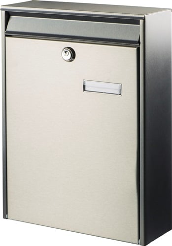 BURG-WÄCHTER Briefkasten Berlin 3777 NI H.400mm B.285mm T.105mm VA DIN C4 - BERLIN 3777 NI