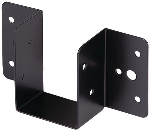 Balkenschuh 46/66 1mm STA verzinkt,schwarz kunststoffbesch.abgerundete Ecken GAH