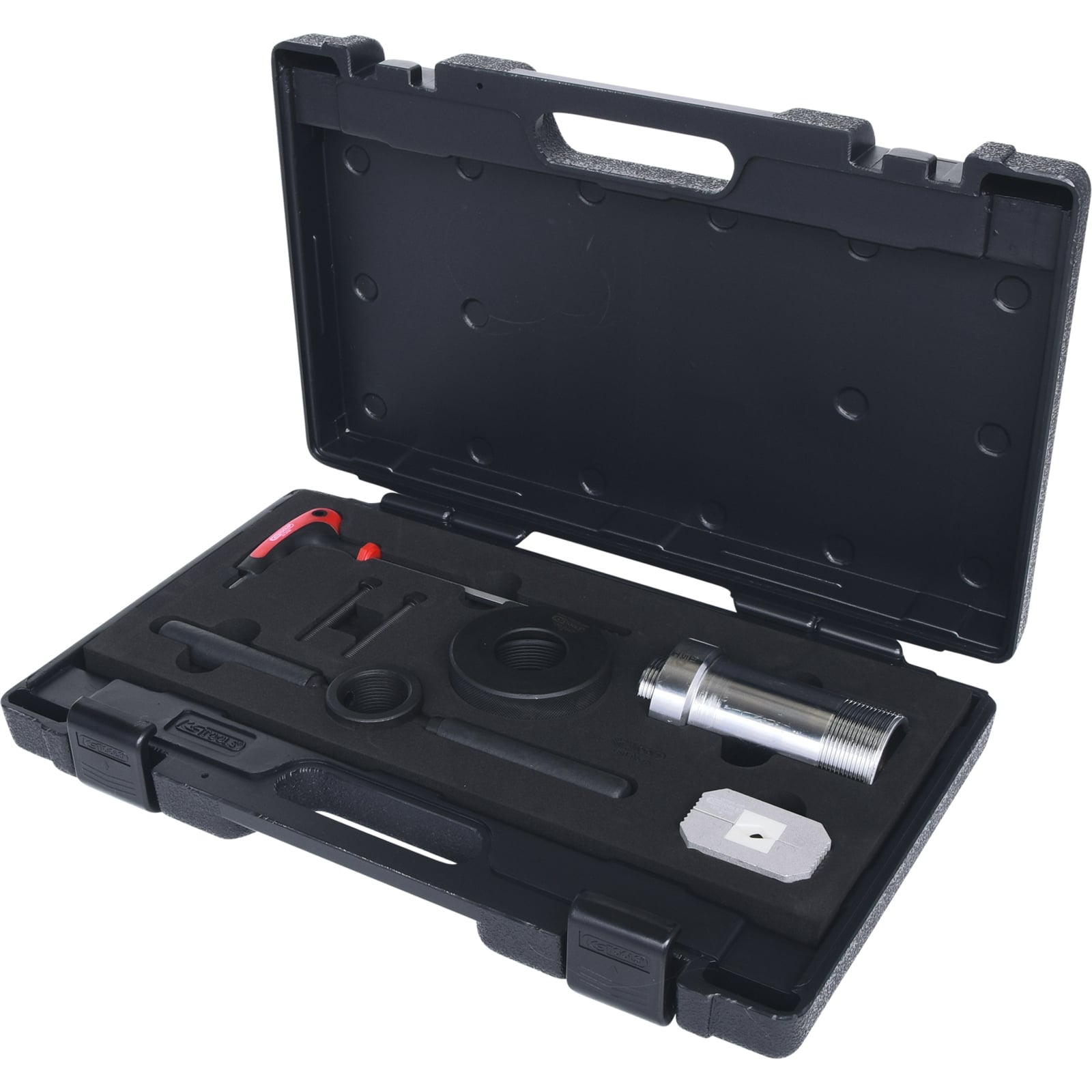 KS TOOLS Stoßdämpfer-Montagehilfe-Satz für Stoßdämpfer mit Zuganschlagfeder 7tlg. - 150.9545