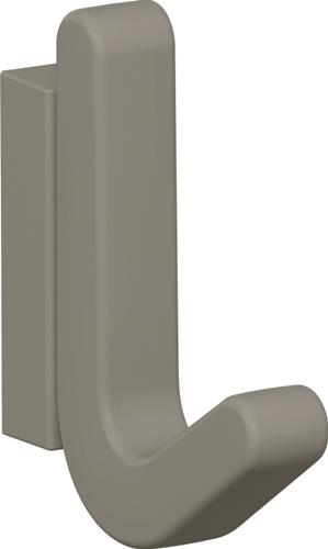 Einzelhaken Ser.477 matt,elastisch Ku.(TPU) 95 felsgrau H.68mm HEWI