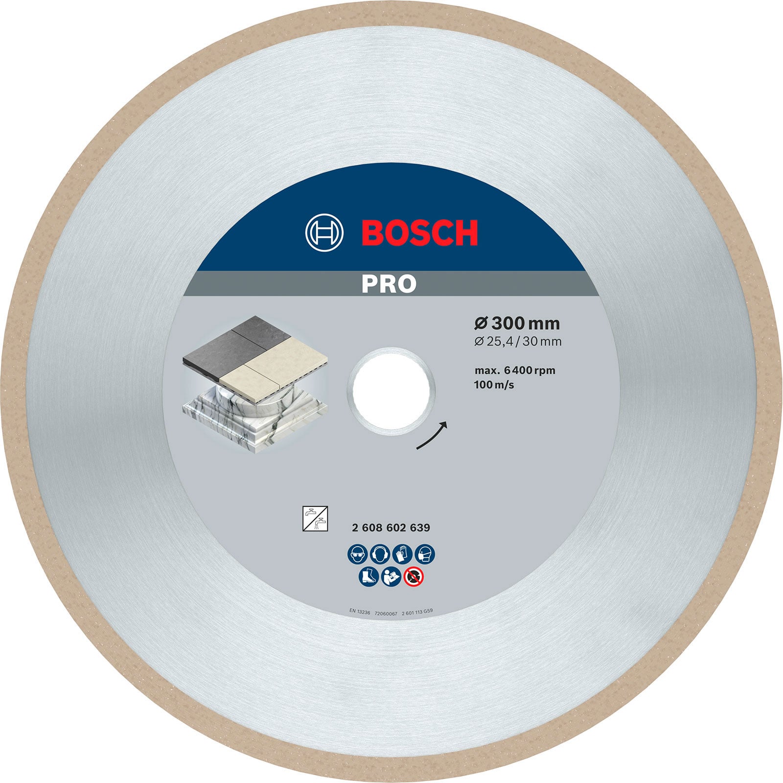 Bosch PRO Ceramic Diamanttrennscheibe 300 x 30/25,4 mm - 2608602639