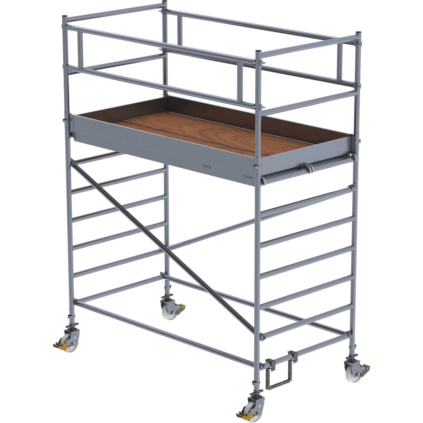 Günzburger Steigtechnik Rollgerüst 1,35 x 2,45 m mit Doppel-Plattform Plattformhöhe 2,35 m - 174235