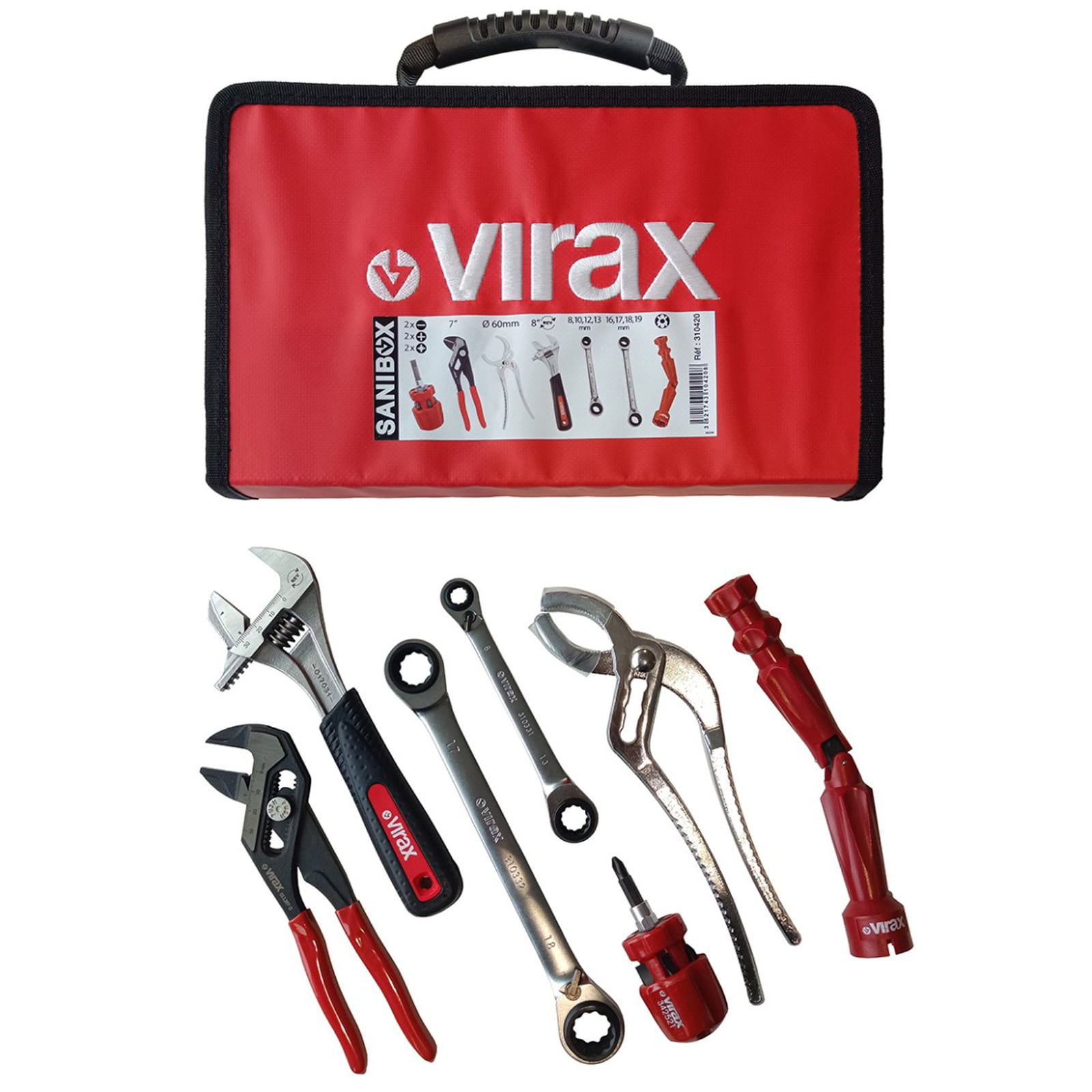 VIRAX Sanibox Handwerkzeug Sanitär Set 7-teilig - 310420