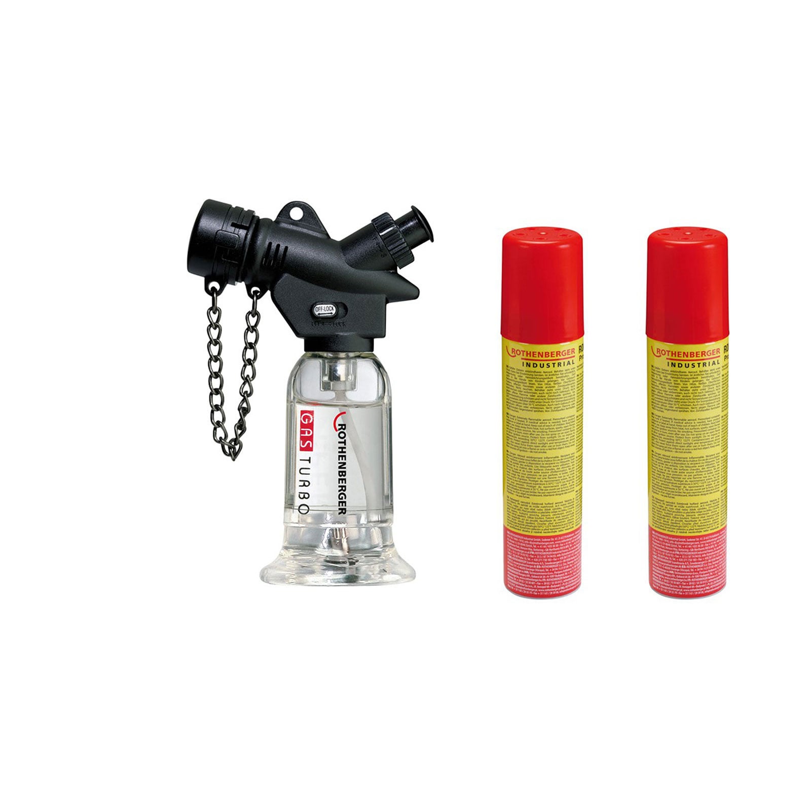 ROTHENBERGER Industrial Pocket Torch Piezo inkl. 2x Nachfüllgas 100 ml - 1500005166
