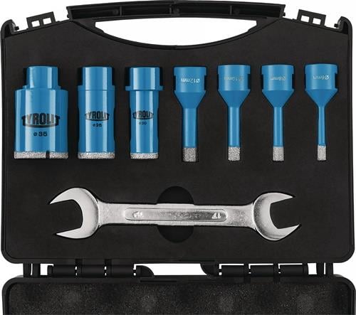 TYROLIT Fliesenbohrset DDT 8tlg. 6 8 10 12 20 25 35 mm Schaft M14 - 34294535