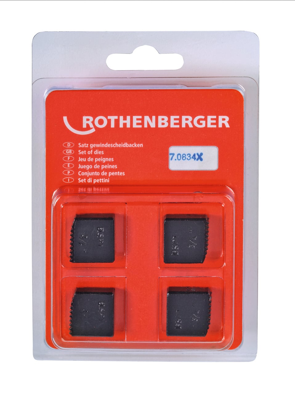 ROTHENBERGER 4x SC Schneidbacken BSPT R 3/4" - 070834X