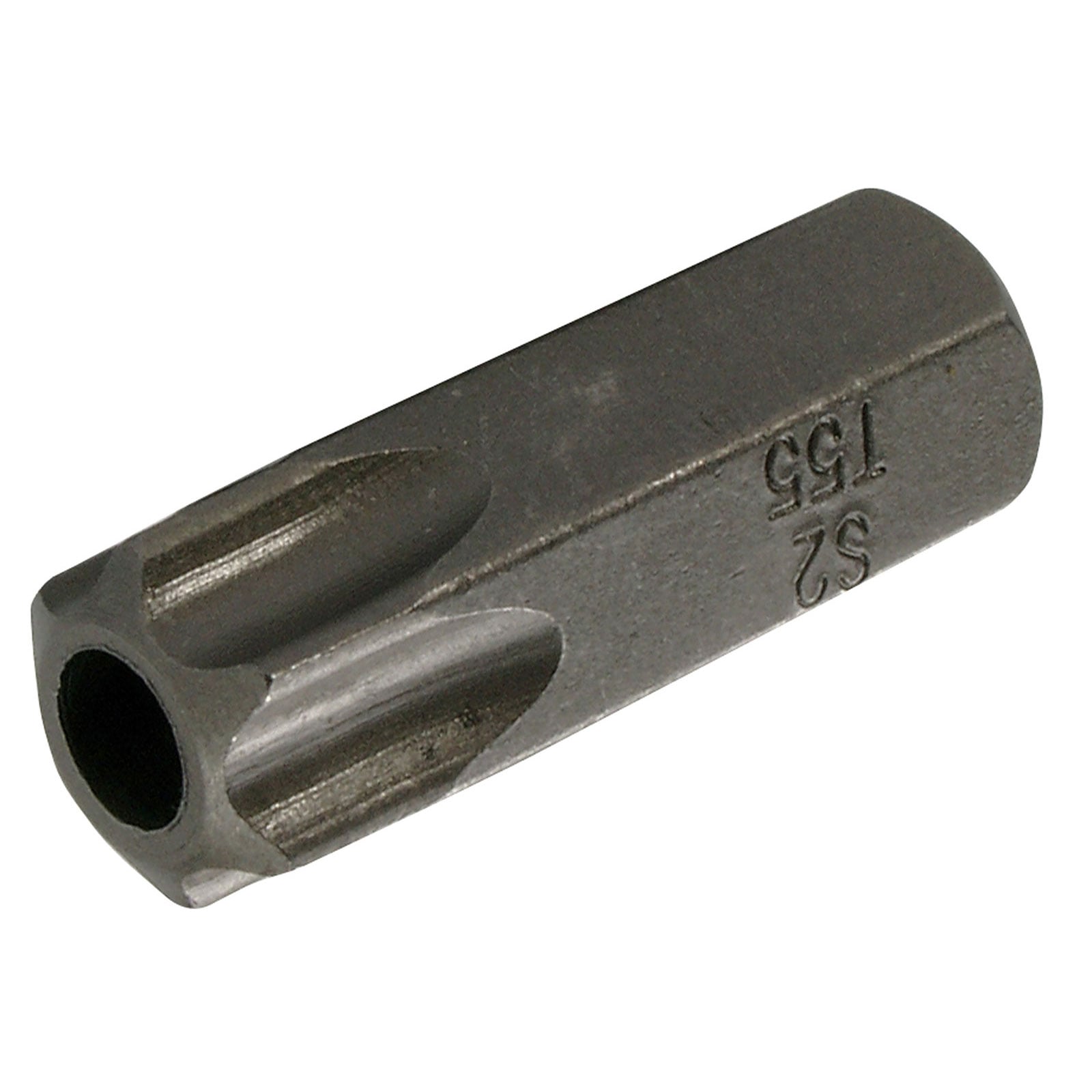BGS Bit Länge 30 mm Antrieb Außensechskant 10 mm (3/8") T-Profil (für Torx) mit Bohrung T55 - 4655