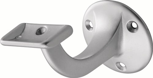 hermeta Handlaufträger 3507 Alu.silberf.elox.D.Wandplatte 56mm ger.Auflage - 3507-01E