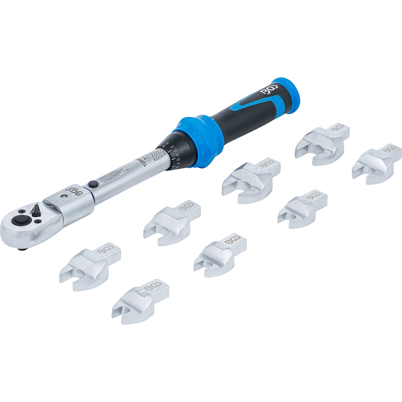 BGS Drehmomentschlüssel-Satz für Einsteckwerkzeuge 9 x 12 mm 6 - 30 Nm 10tlg. - 7192