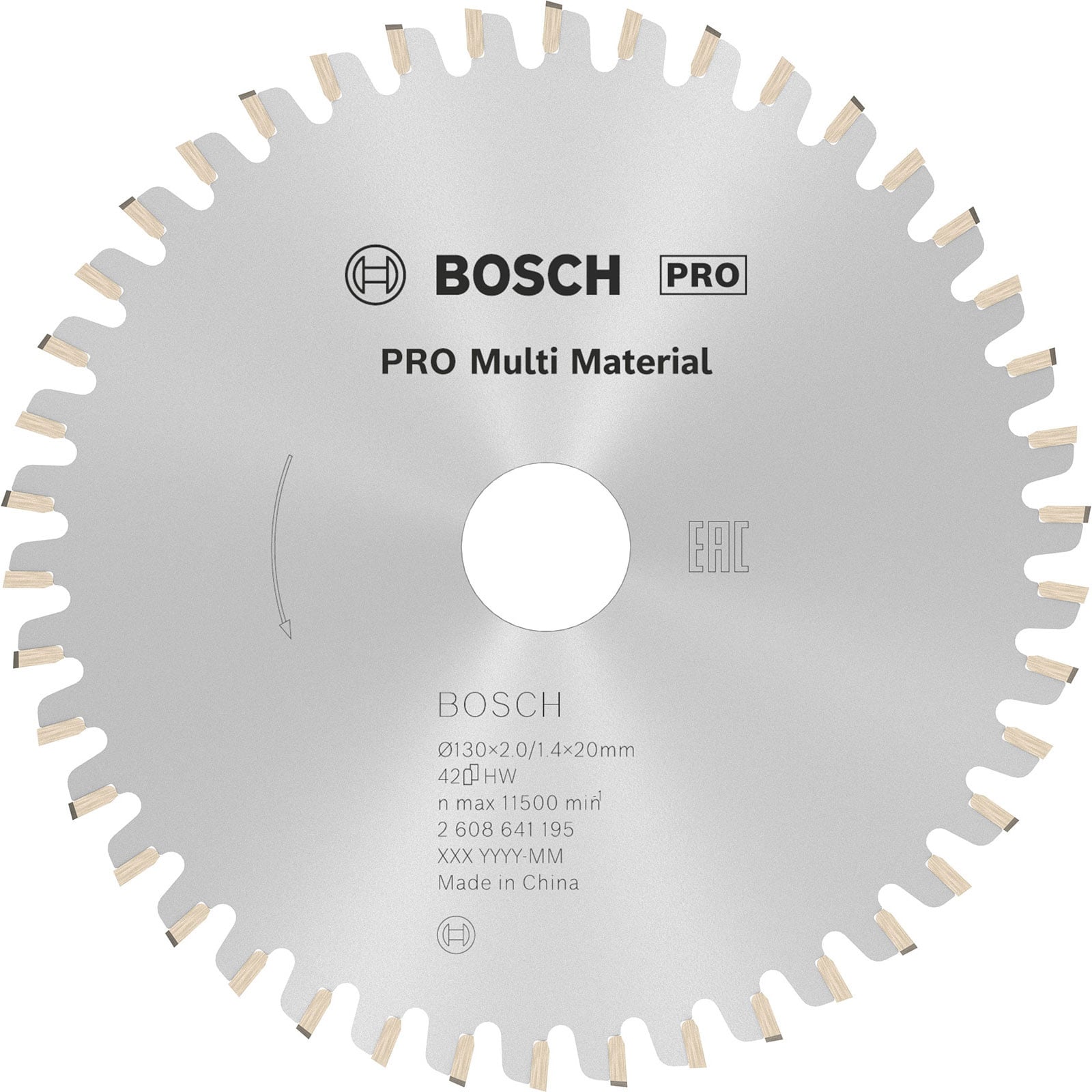 Bosch PRO Multi Material Kreissägeblatt 130 x 2 x 20 mm - 2608641195
