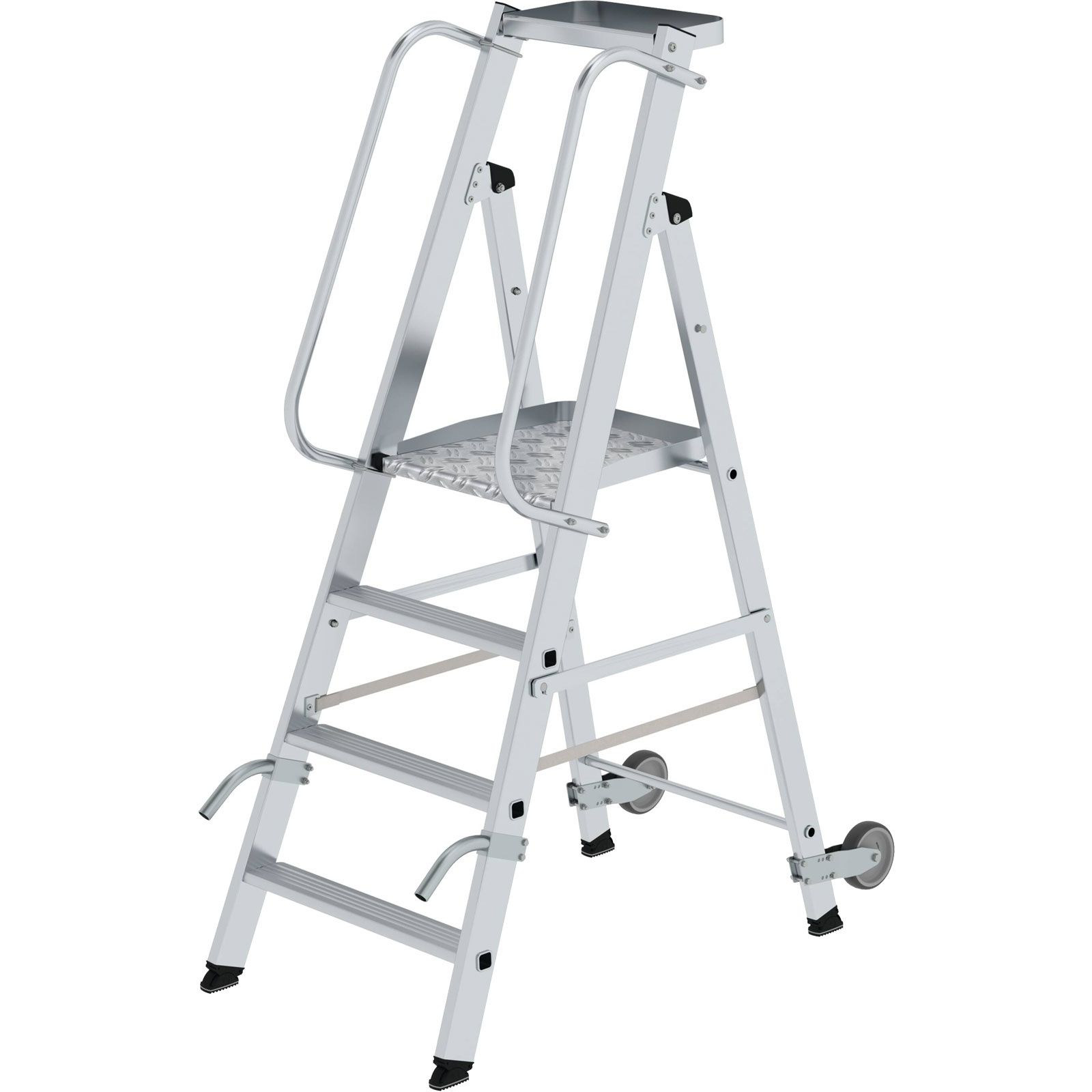 Günzburger Steigtechnik Plattformleiter mit Rollen und Griff
