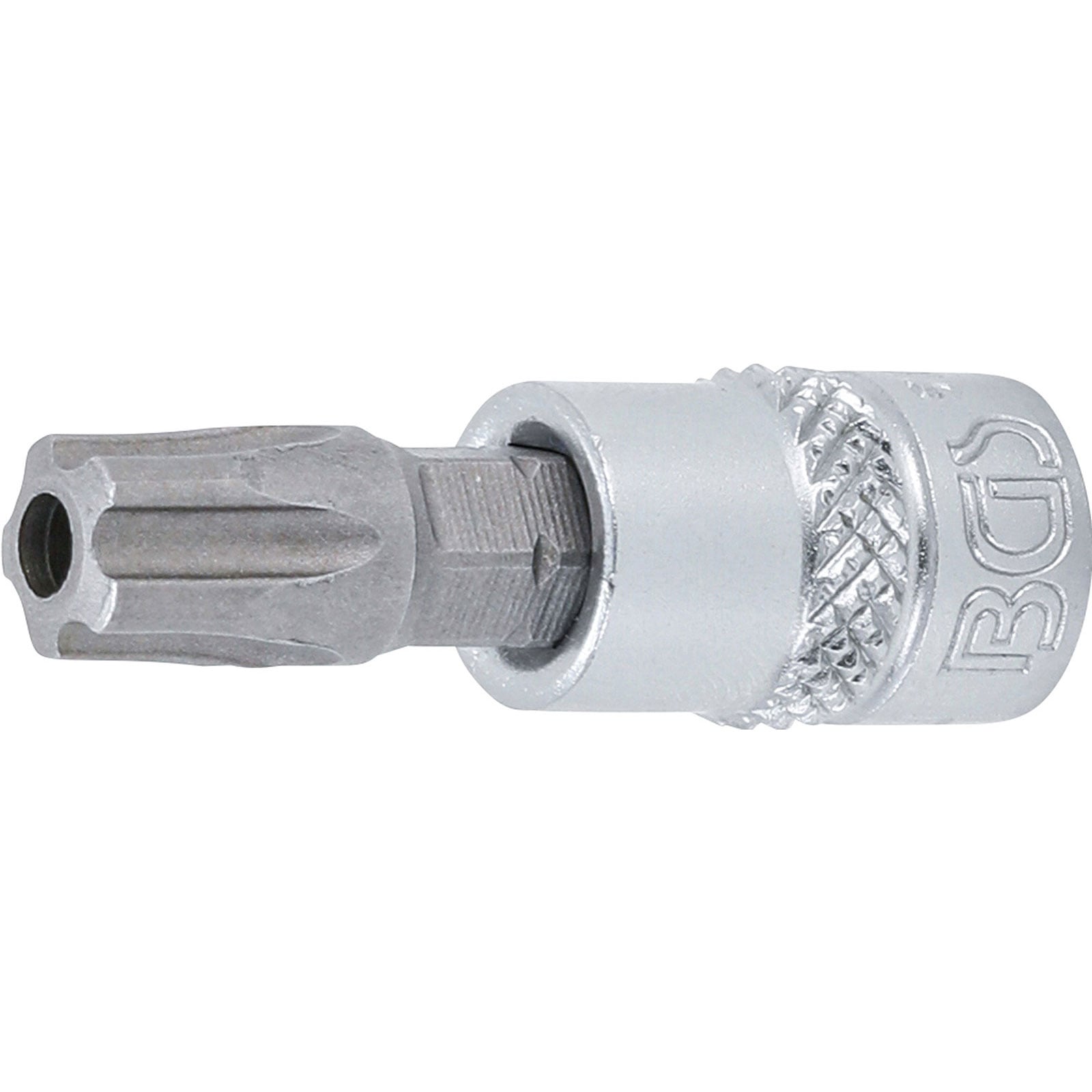 BGS Bit-Einsatz Antrieb Innenvierkant 6,3 mm (1/4") TS-Profil (für Torx Plus) mit Bohrung TS45 - 5184-TS45