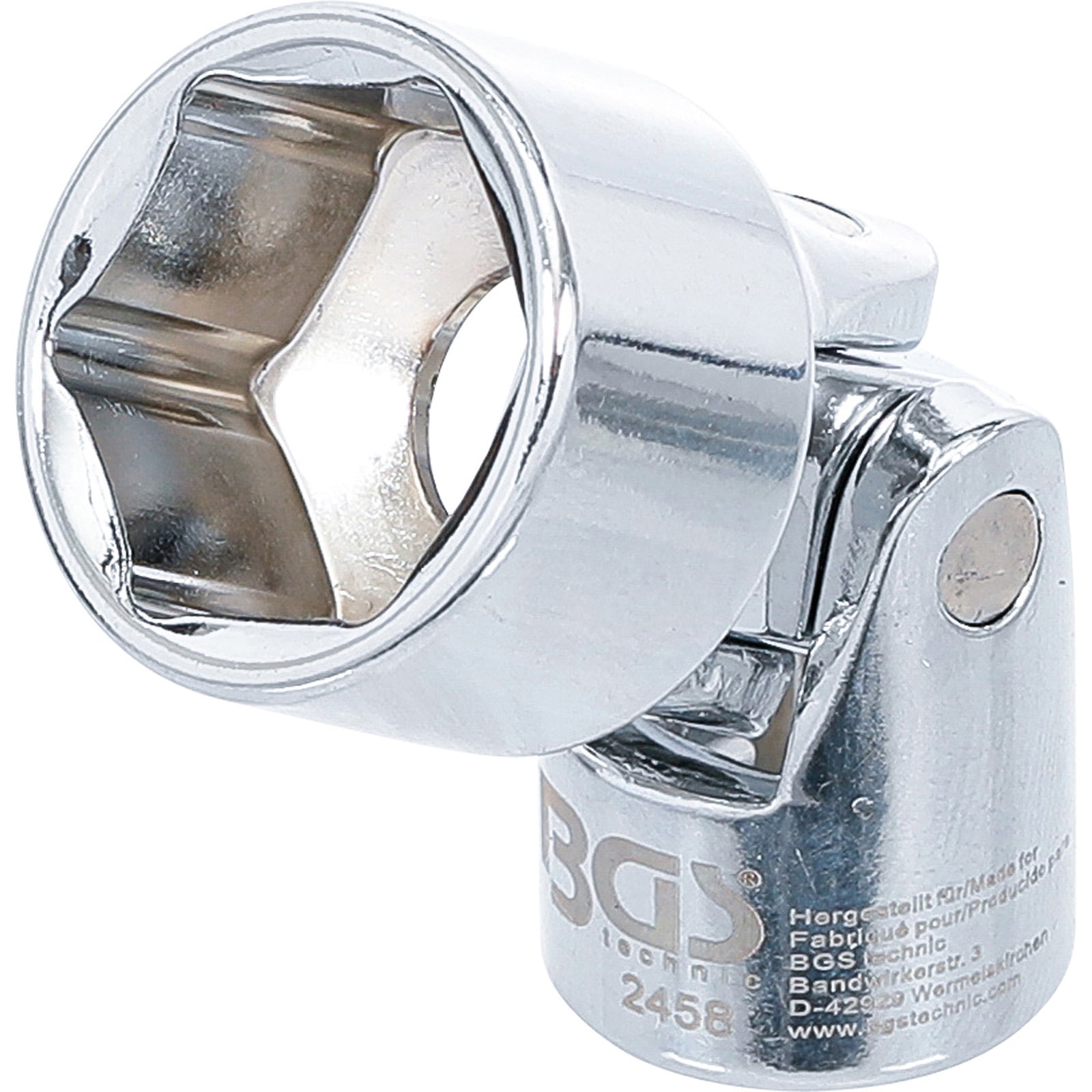 BGS Kardangelenk-Einsatz Sechskant Antrieb Innenvierkant 10 mm (3/8") SW 18 mm - 2458