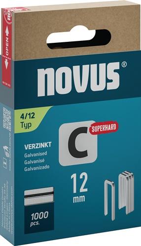 Schmalrückenklammer C Typ 4 B.6mm Schenkel-L.12mm Draht-B.1,1mm 1000 St.NOVUS