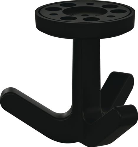 Dreifachhaken Ser.477 matt,elastisch 90 tiefschwarz H.69mm D.51mm HEWI