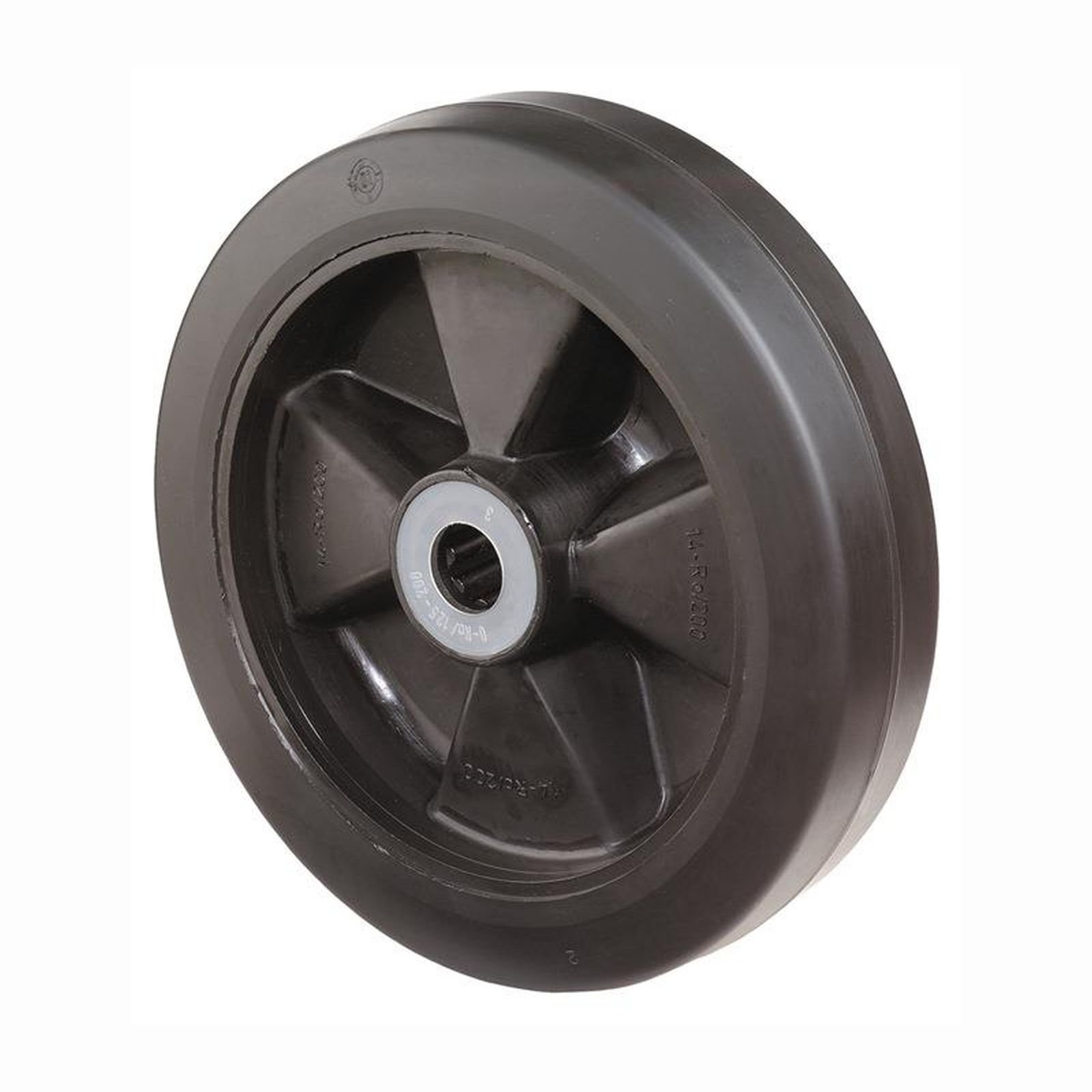 BS Rollen Ersatzrad Elastik-Vollgummi schwarz Rollenlager