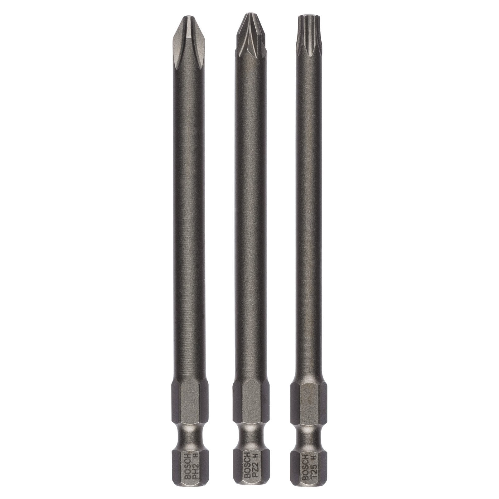 Bosch Schrauberbit-Set Extra-Hart, 3tlg. PH2, PZ2, T25, 89 mm -2607001767
