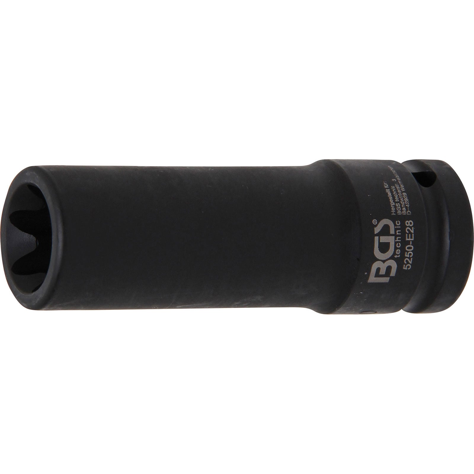 BGS Kraft-Steckschlüssel-Einsatz E-Profil, tief Antrieb Innenvierkant 20 mm (3/4") SW E28 mm - 5250-E28