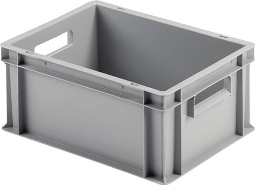 Transportstapelbehälter L400xB300xH175mm o.Deckel hellgrau PP offene Durchgriffe