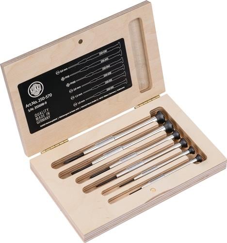 Kukko Feinmechanikerschraubendrehersatz 250 6tlg. Schlitz / PH - 250-570