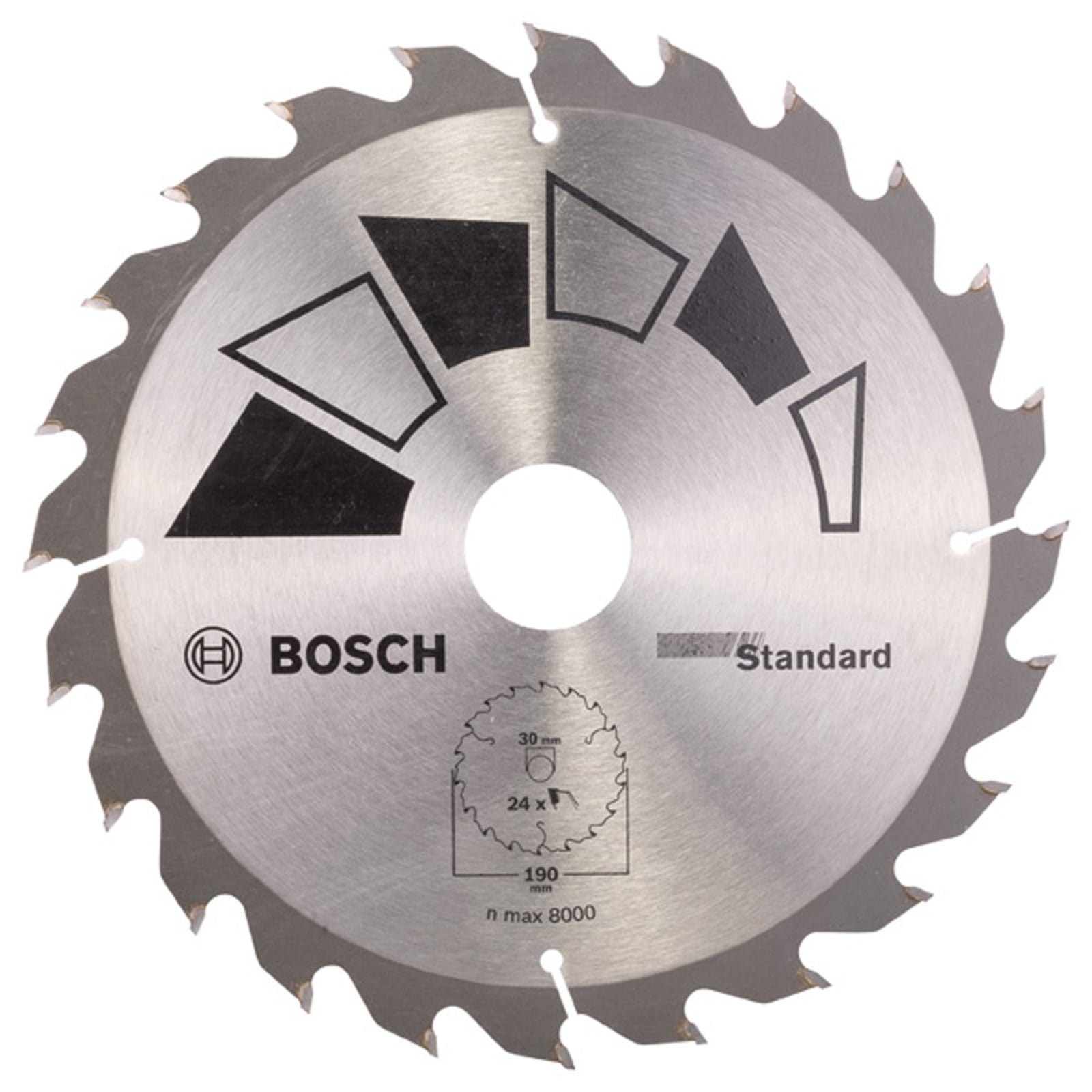Bosch Kreissägeblatt STANDARD D= 190 mm Bohrung= 30 mm Z= 24 - 2609256820