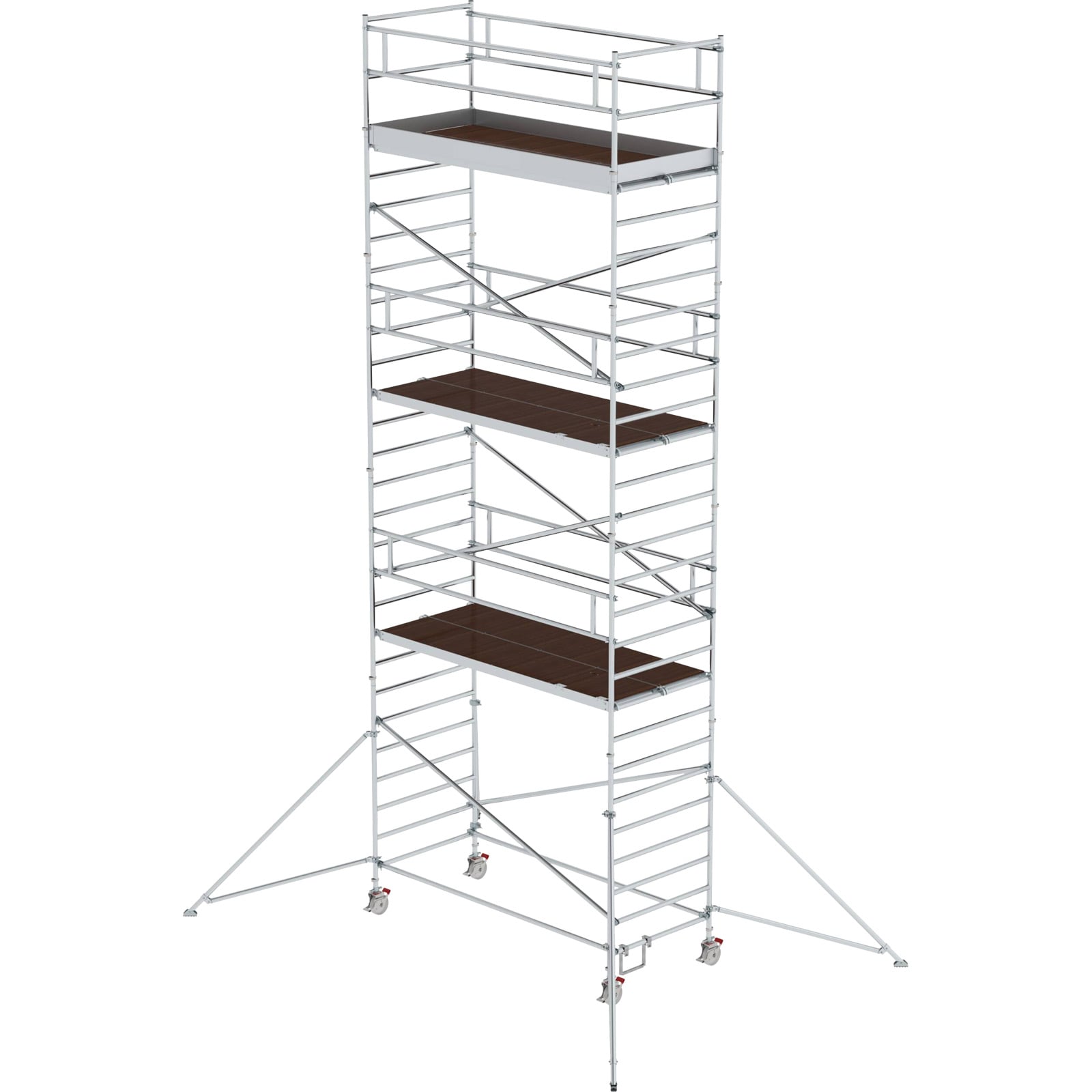 Günzburger Steigtechnik Rollgerüst 1,35 x 3 m mit Ausleger & Doppel-Plattform Plattformhöhe 7,35 m - 169736