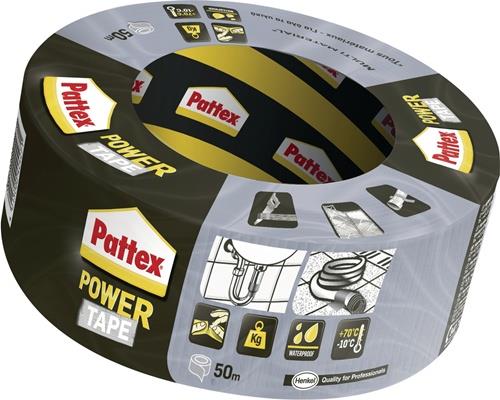 PATTEX Gewebeband Power-Tape silber-grau 50 m x 50 mm Rolle - PT5SW