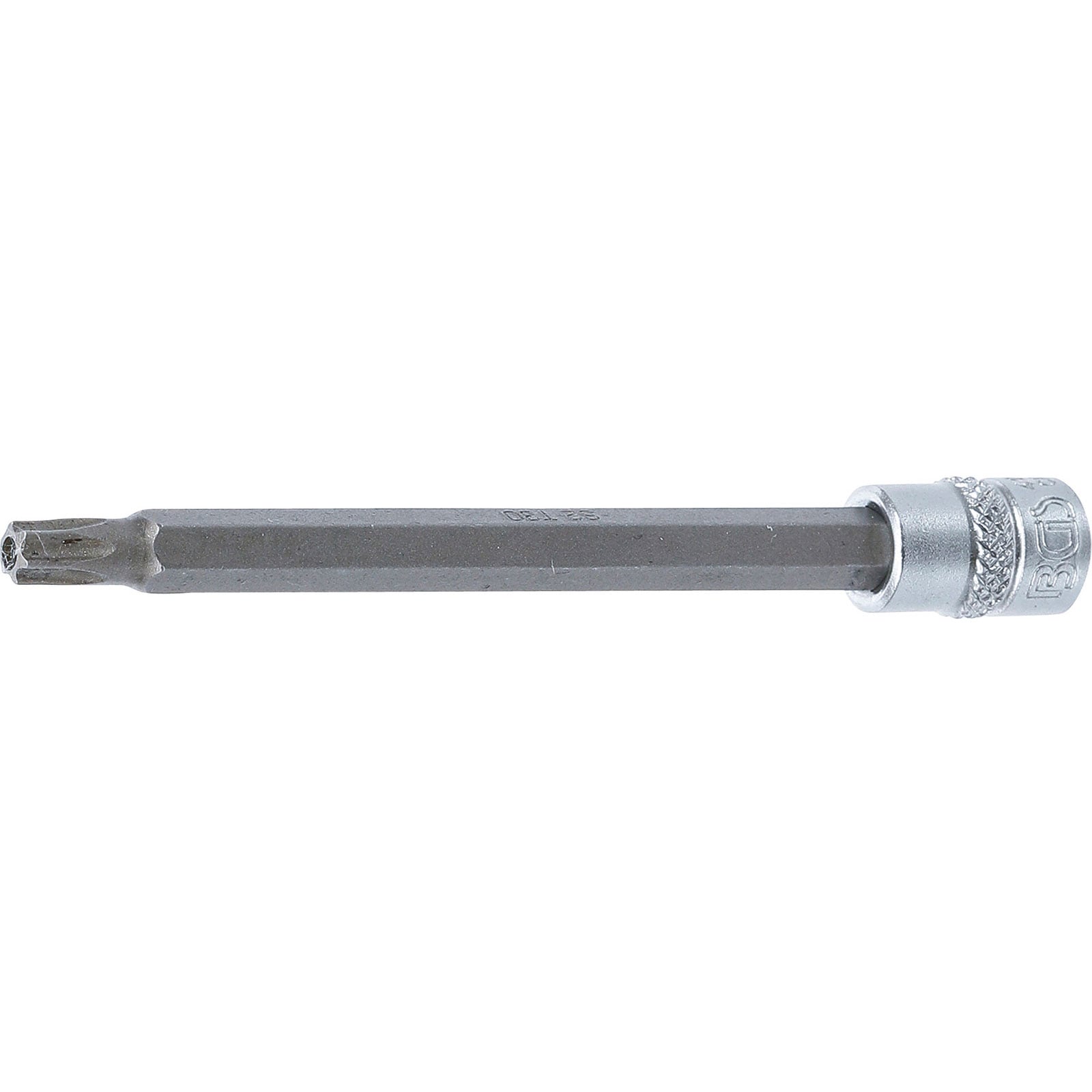 BGS Bit-Einsatz Länge 100 mm Antrieb Innenvierkant 6,3 mm (1/4") T-Profil (für Torx) mit Bohrung T30 - 4203