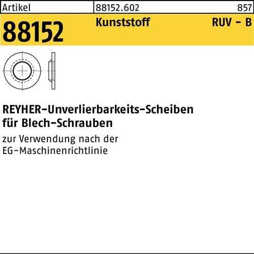 Unverlierbarkeitsscheibe R 88152 4,2/4,2x9x1,2 Ku. natur 100 Stück