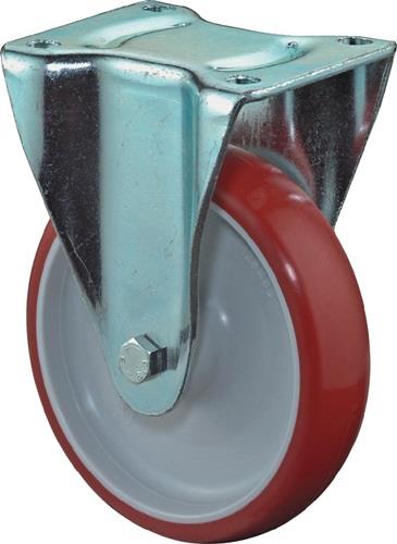 BS Rollen Bockrolle Guß-Polyurethan rot Rollenlager Rad-Ø 80 mm 125 kg - L410.B31.080