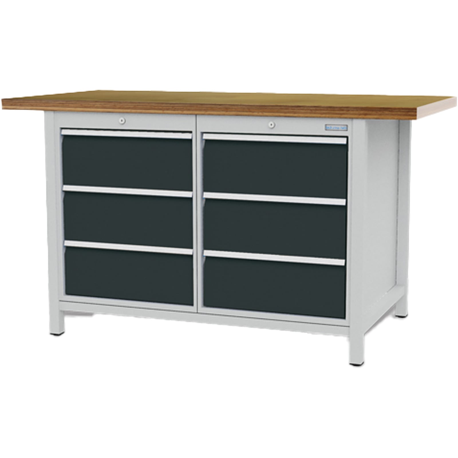 Bedrunka+Hirth Kastenwerkbank Breite 1.500 mm R 18-24 6x Schublade BxTxH 1.500x750x859 mm - 03.14.33VZ