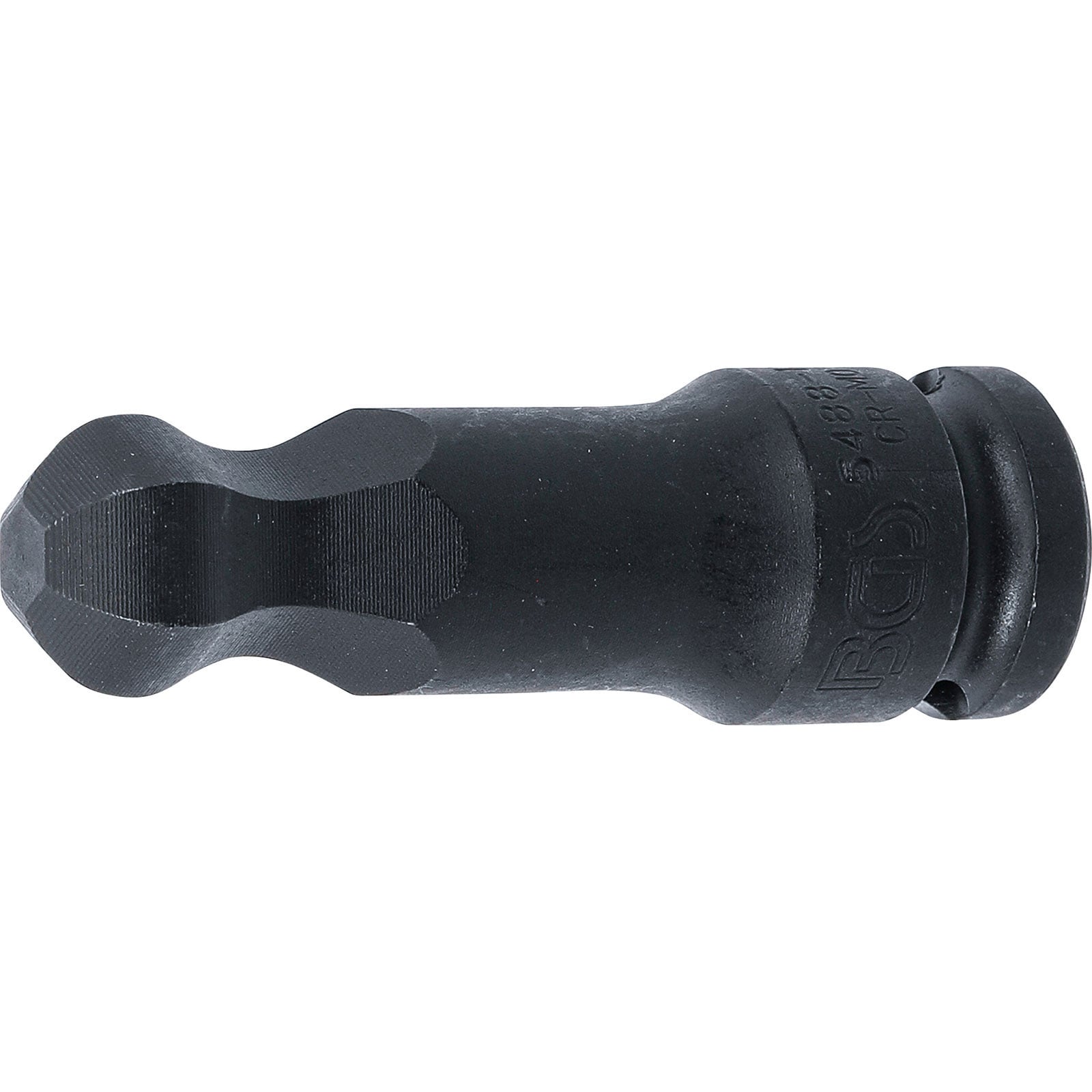 BGS Kraft-Bit-Einsatz Länge 75 mm Antrieb Innenvierkant 12,5 mm (1/2") Innensechskant mit Kugelkopf 17 mm - 5488-17