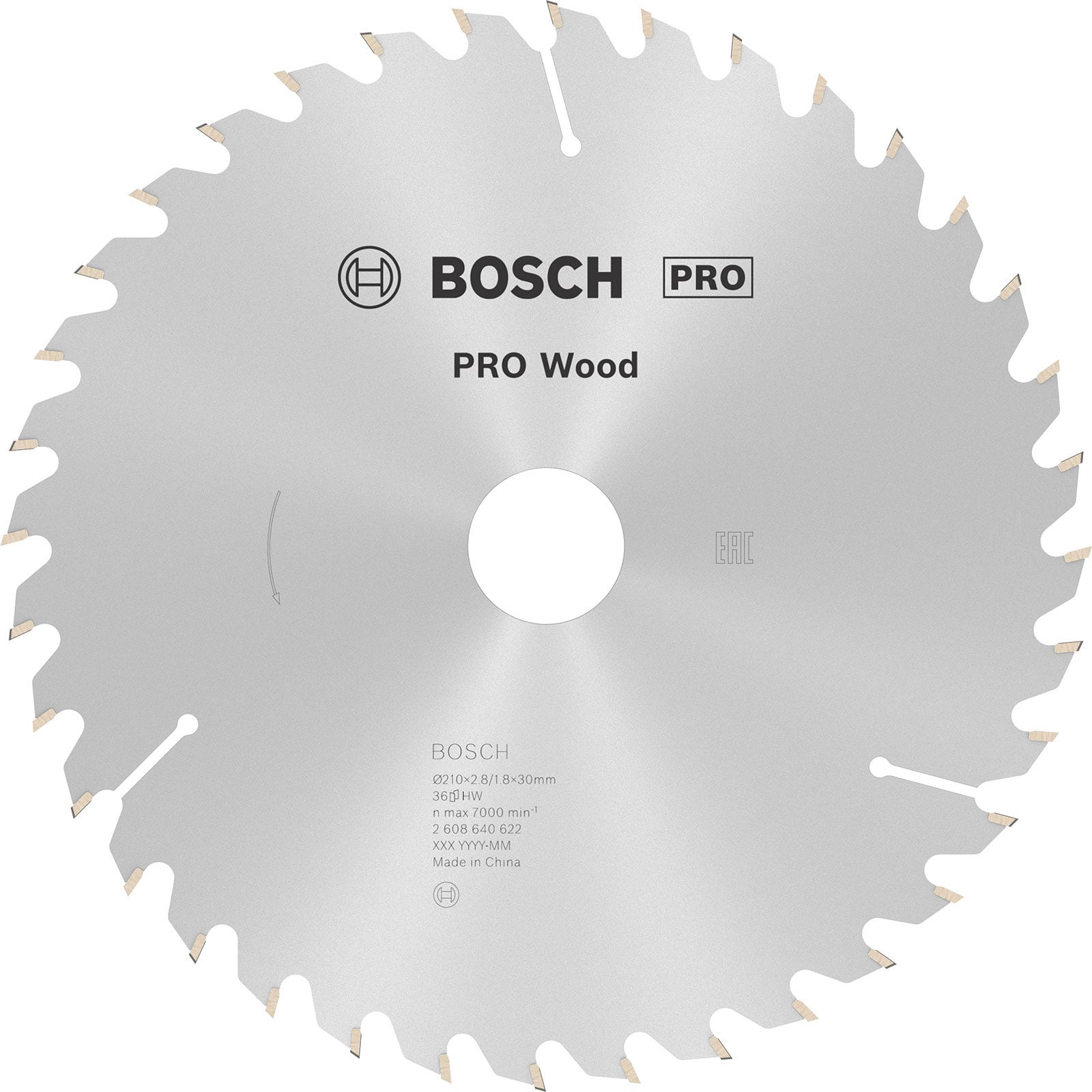 Bosch PRO Wood Kreissägeblatt 210 x 2,8 x 30 mm - 2608640622