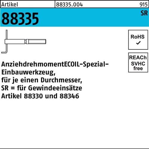 Einbauwerkzeug R 88335 f.SR M18 Stahl 1 Stück AMECOIL