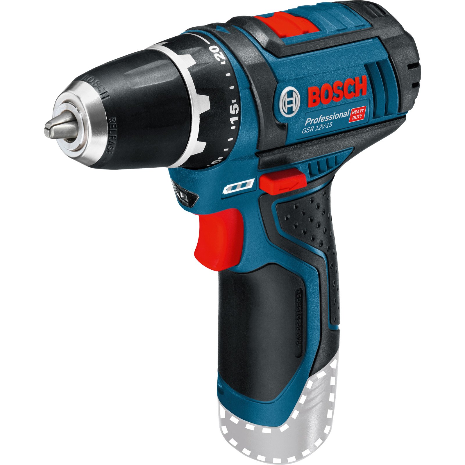 Bosch Akku-Bohrschrauber GSR 12V-15 Solo - 0601868101 Bosch Akku-Bohrschrauber GSR 12V-15 Solo - 0601868101
