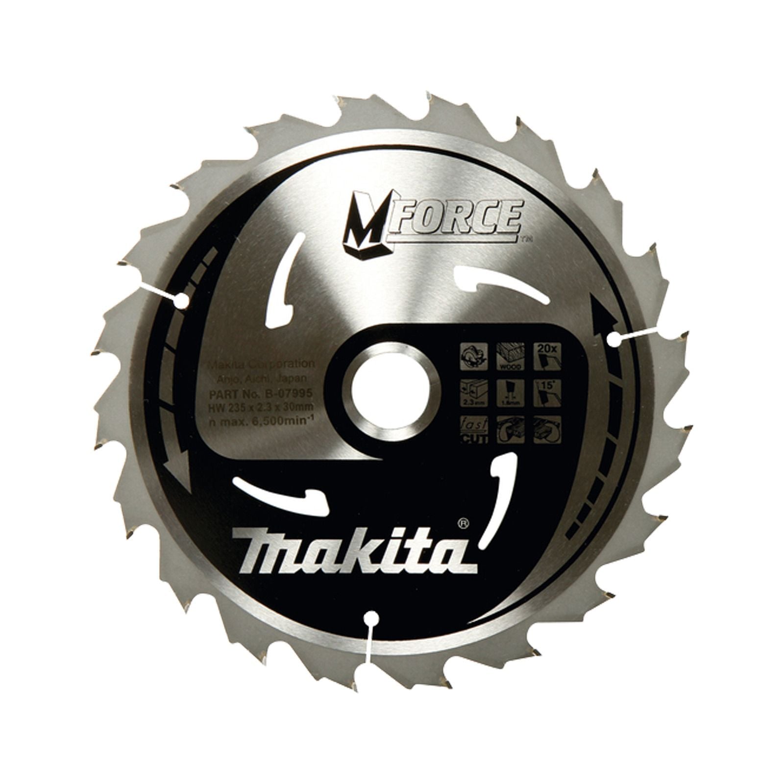 Makita M-FORCE Sägeblatt 185x30x24Z - B-32035