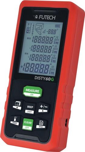 Laserentfernungsmesser DISTY 60 GREEN 0,05 b.60m ± 2mm IP 54 FUTECH