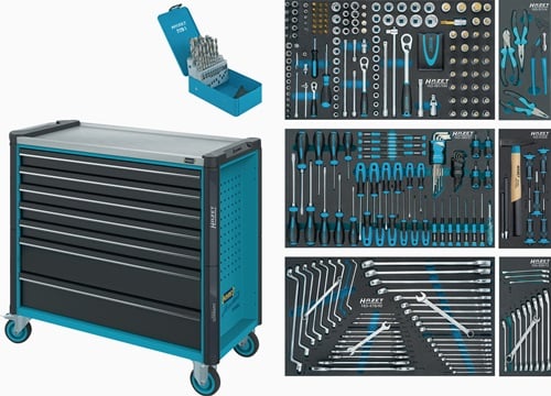 Hazet Wkz.wagen 179NXXL-7/340 B959xT518xH1020mm 600kg 7 Schubl.340-tlg.Stahlbl - 179NXXL-7/340