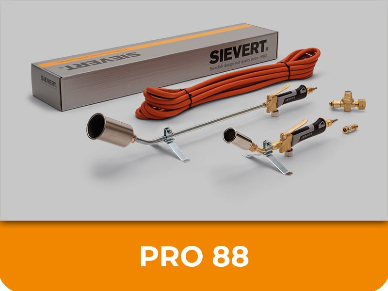 Sievert Pro 88 leistungsstarkes Brennerset mit Schlauch und Zubehör