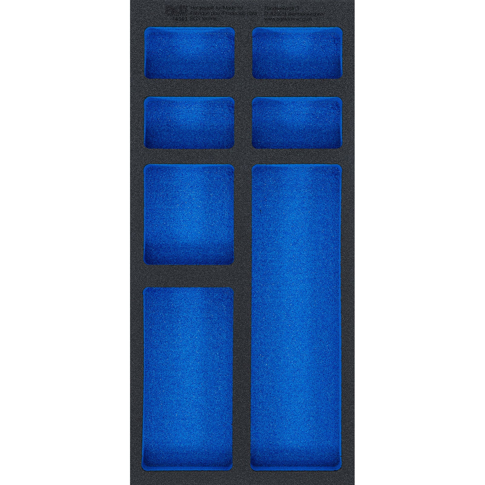 BGS Werkstattwageneinlage 1/3 leer: 7 Ablagefächer 408 x 189 x 32 mm - 74363