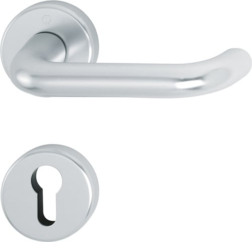 HOPPE Rosettengrt.Paris 138L/42KV/42KVS Alu.F1 rd.PZ DIN L/R D/D - 3409194