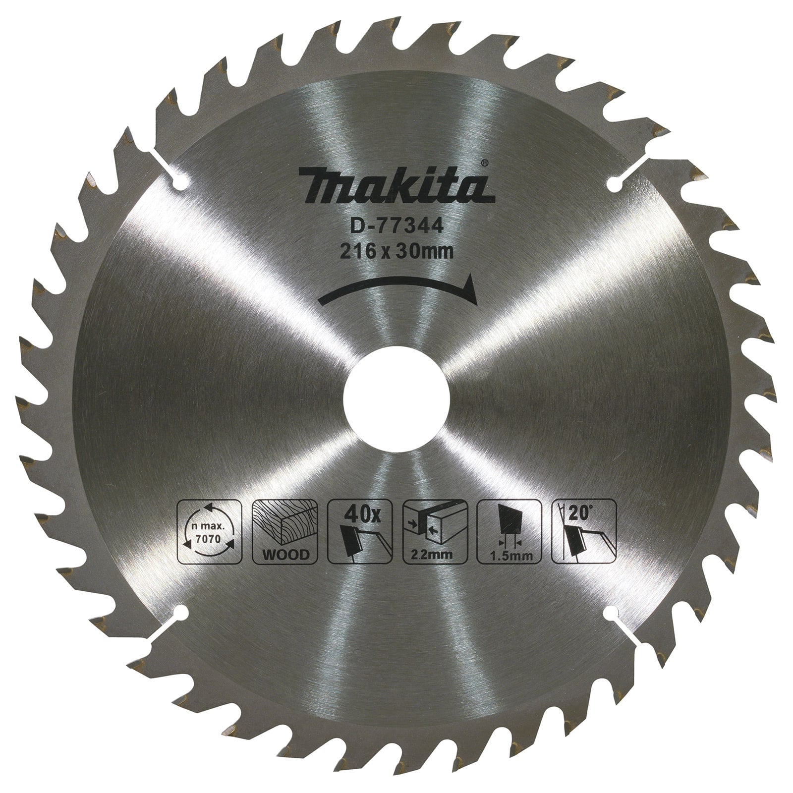 Makita TCT Sägeblatt 216x2,2x30 mm 40Z - D-77344