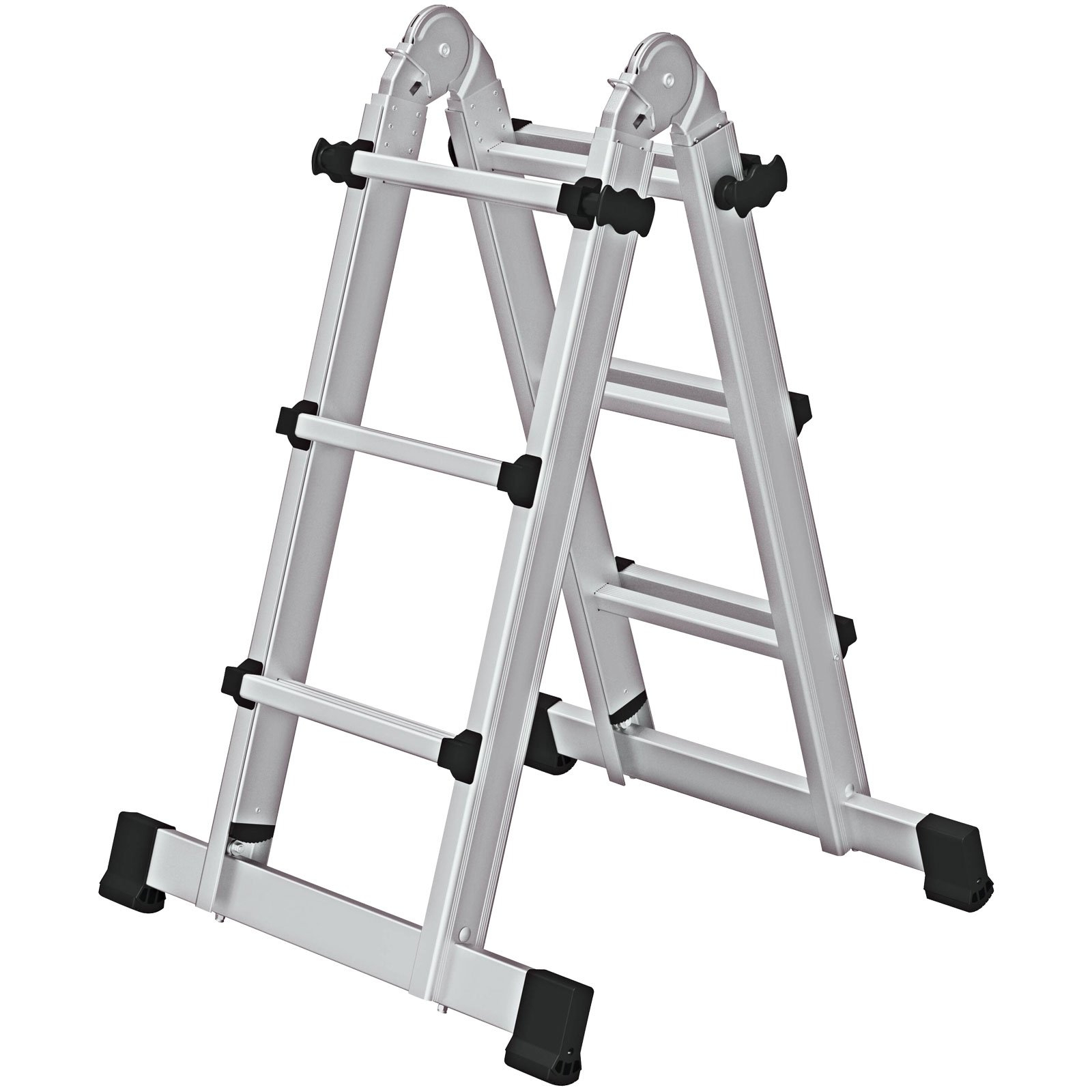 Günzburger Steigtechnik Teleskopleiter 4tlg. mit Traverse