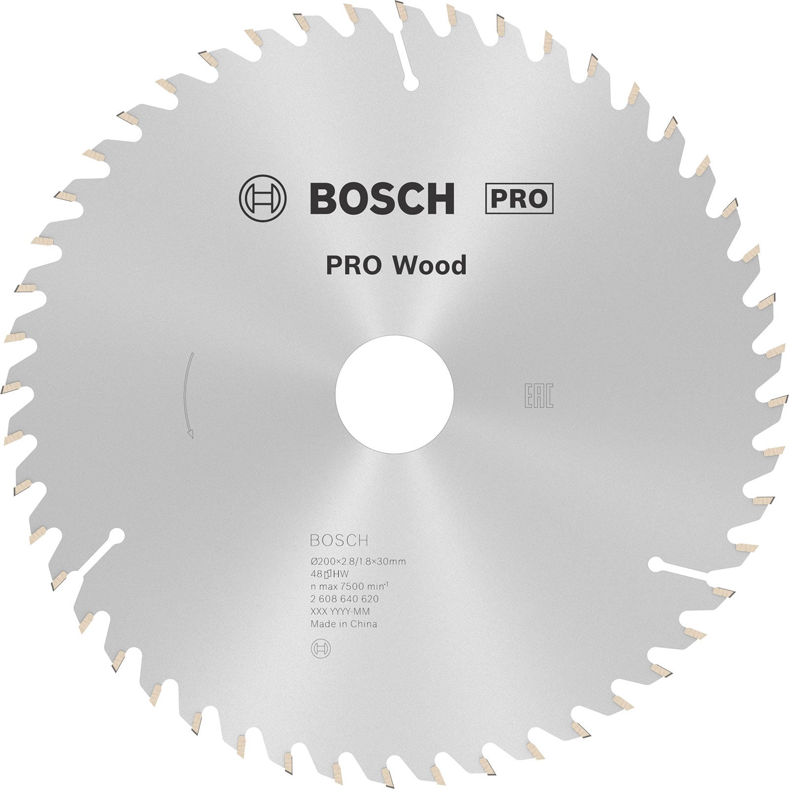 Bosch PRO Wood Kreissägeblatt 200 x 2,8 x 30 mm - 2608640620